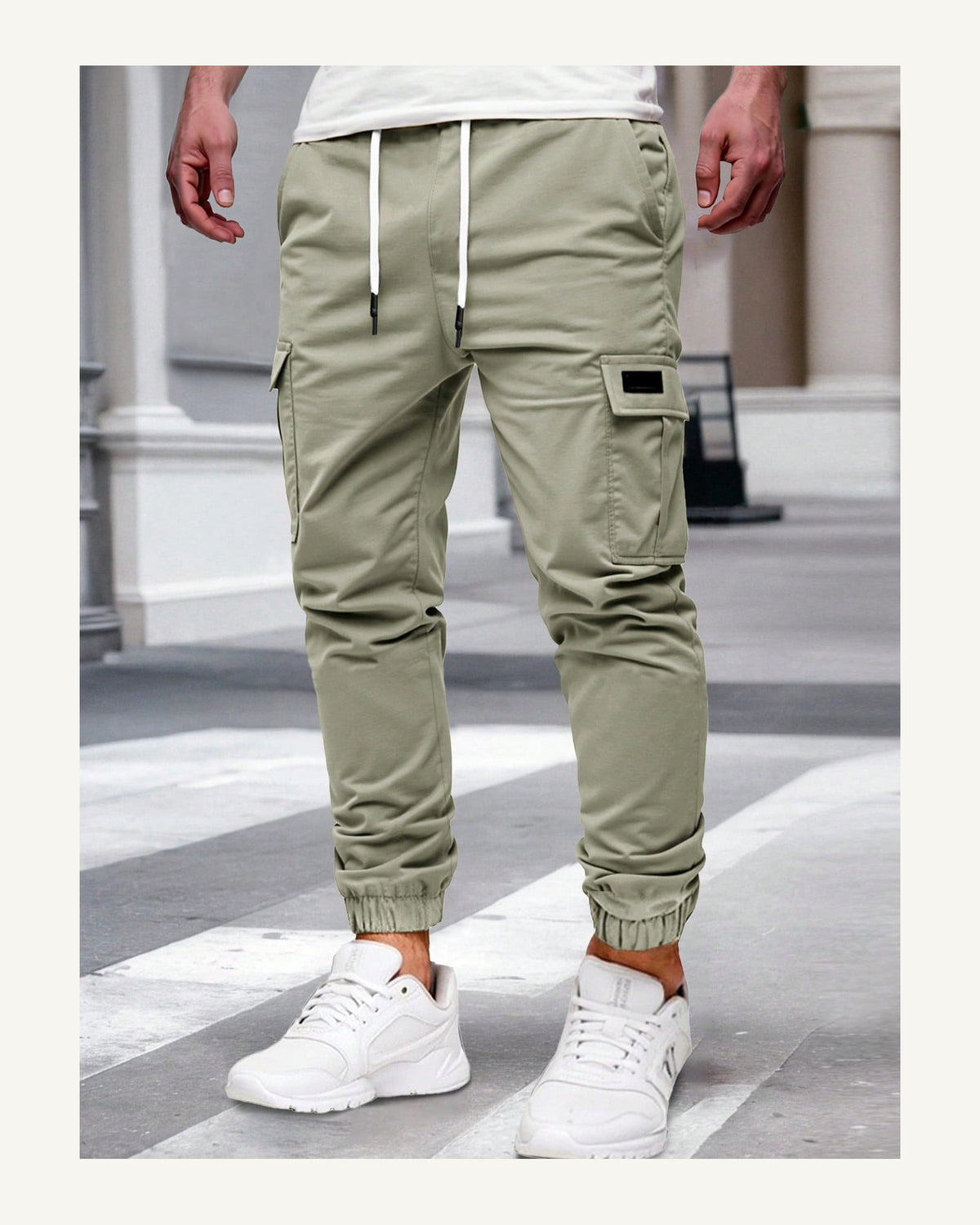 Men's Trousers in Mint Green - original-tratada