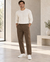 Men's Trousers in Coffee Brown - look-completo