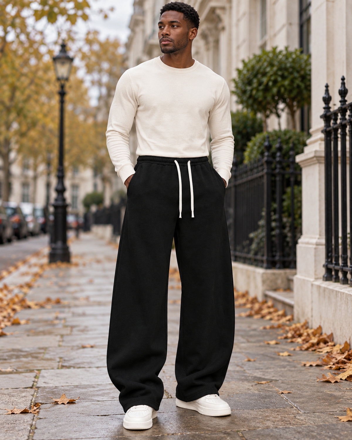 Men's Trousers in Black - editorial