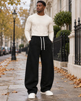 Men's Trousers in Black - editorial
