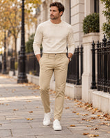 Men's Trousers in Khaki - editorial