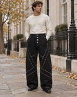 Men's Trousers in Black - editorial