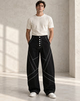 Men's Trousers in Black - look-completo