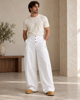 Men's Trousers in White - look-completo