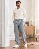 Men's Trousers in Dusty Blue - look-completo