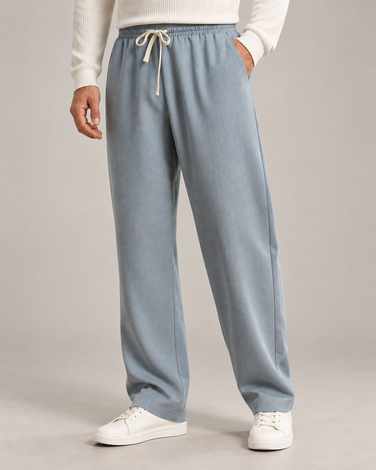 Men's Trousers in Dusty Blue - principal