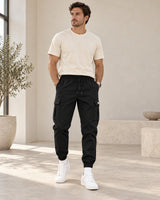 Men's Trousers in Black - look-completo