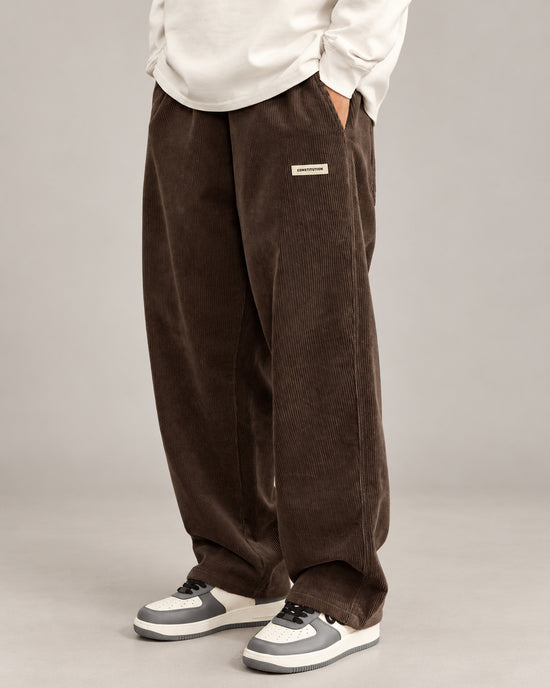 Men's Trousers in Coffee Brown - principal