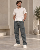 Men's Trousers in Dark Grey - look-completo