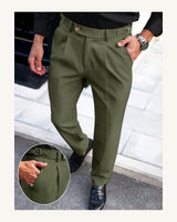 Men's Trousers in Army Green - original-tratada