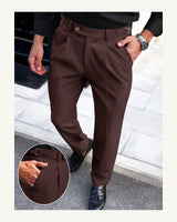 Men's Trousers in Burgundy - original-tratada