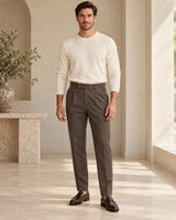 Men's Trousers in Coffee Brown - look-completo
