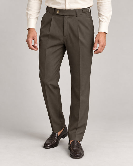 Men's Trousers in Coffee Brown - principal