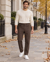 Men's Trousers in Coffee Brown - editorial