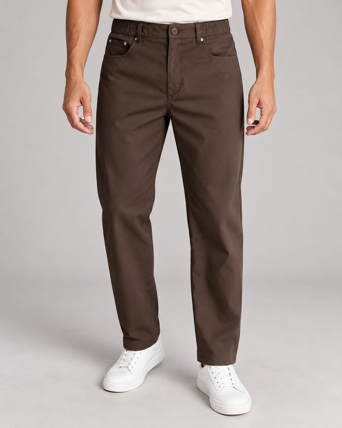 Men's Trousers in Coffee Brown - principal
