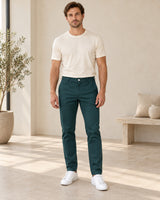 Men's Trousers - Dark Grey in Dark Green - look-completo