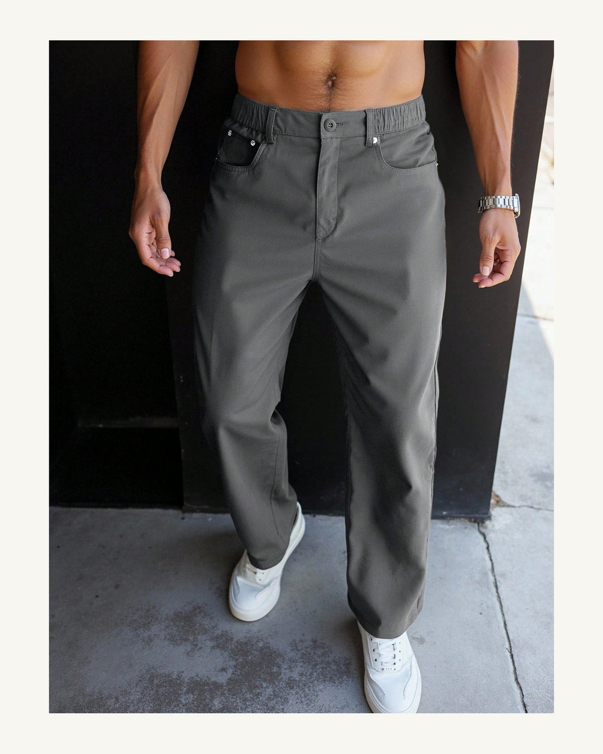 Men's Trousers - Dark Grey in Dark Grey - original-tratada