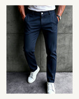 Men's Trousers - Dark Grey in Navy Blue 2 - original-tratada