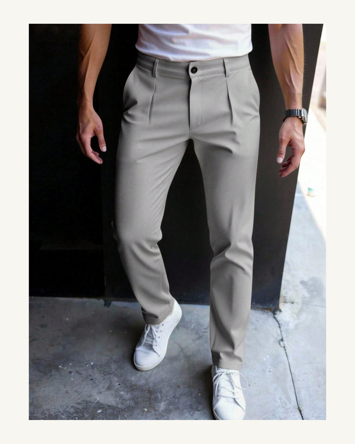 Men's Trousers in Light Grey - original-tratada