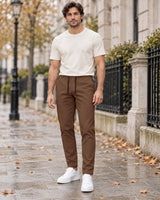 Men's Trousers in Coffee Brown - editorial