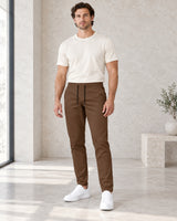 Men's Trousers in Coffee Brown - look-completo
