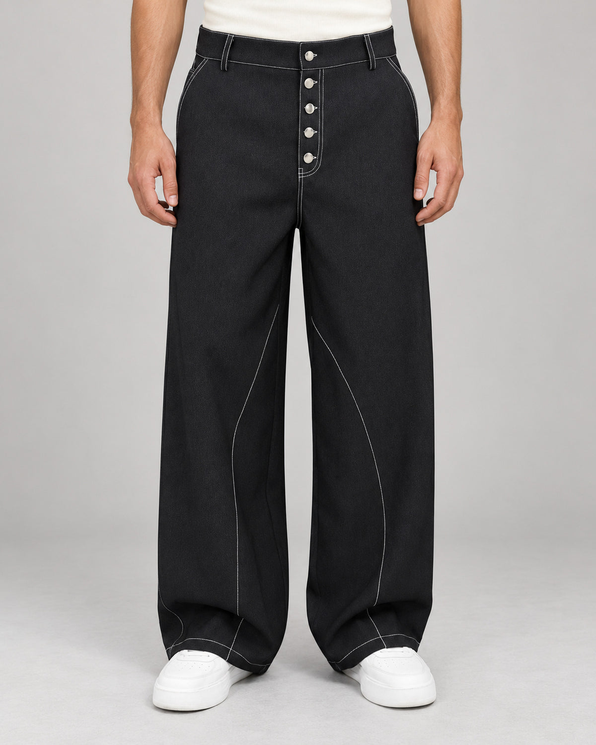 Men's Trousers in Black - principal