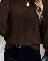 Women's Jumper in Coffee Brown - detalhe
