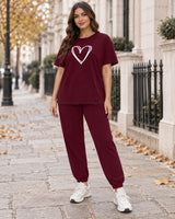 Women's Co-ord Set in Burgundy - editorial
