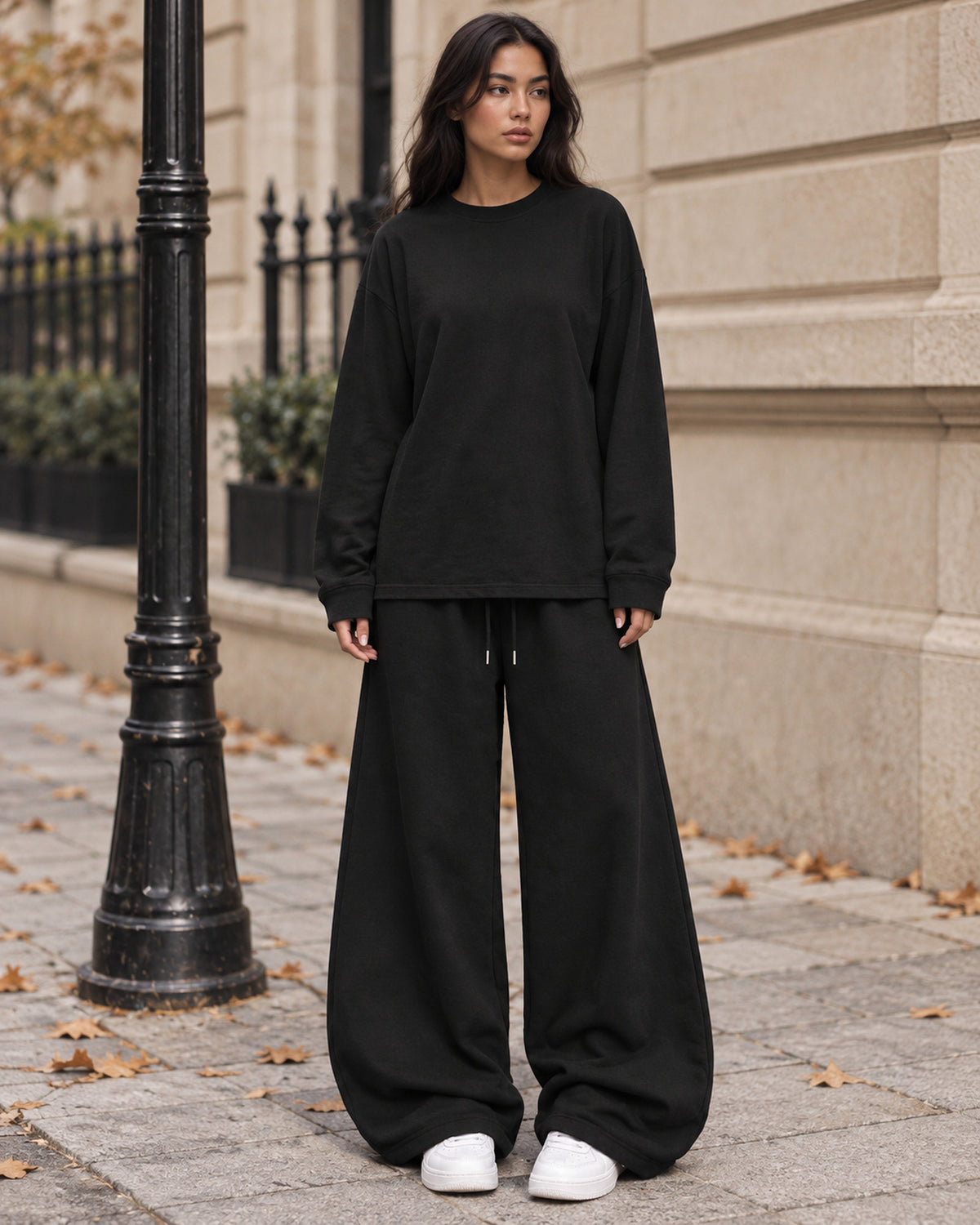 Women's Co-ord Set in Black - editorial