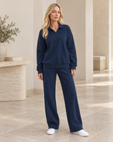 Women's Co-ord Set in Navy Blue - look-completo