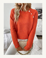Women's Crew Neck Jumper in Burnt Orange - original-tratada