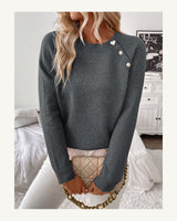 Women's Crew Neck Jumper in Dark Grey - original-tratada