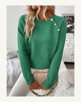 Women's Crew Neck Jumper in Green - original-tratada