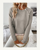 Women's Crew Neck Jumper in Khaki - original-tratada