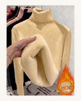 Women's High Neck Jumper in Apricot - original-tratada