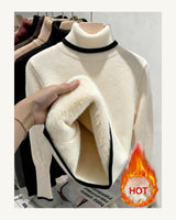 Women's High Neck Jumper in Beige 2 - original-tratada
