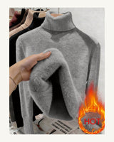 Women's High Neck Jumper in Grey 2 - original-tratada