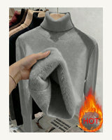 Women's High Neck Jumper in Grey - original-tratada