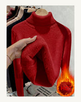 Women's High Neck Jumper in Red - original-tratada