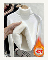 Women's High Neck Jumper in White - original-tratada
