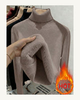 Women's High Neck Jumper - Purple in Dusty Pink - original-tratada