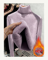 Women's High Neck Jumper - Purple in Lilac Purple 2 - original-tratada