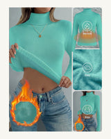 Women's High Neck Jumper - Purple in Mint Blue - original-tratada