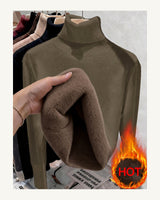 Women's High Neck Jumper - Purple in Mocha Brown - original-tratada