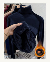 Women's High Neck Jumper - Purple in Navy Blue 2 - original-tratada