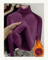Women's High Neck Jumper - Purple in Purple - original-tratada