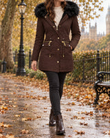 Women's Jacket in Coffee Brown - look-completo