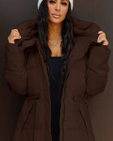 Women's Jacket in Coffee Brown - detalhe