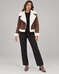 Women's Jacket in Coffee Brown on a neutral background