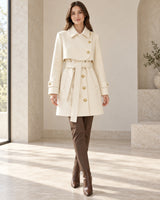 Women's Jacket in Apricot styled with neutral pieces